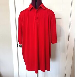 Straight Down Performance Mens XXL Red Short Sleeve Golf Polo Shirt Stretch